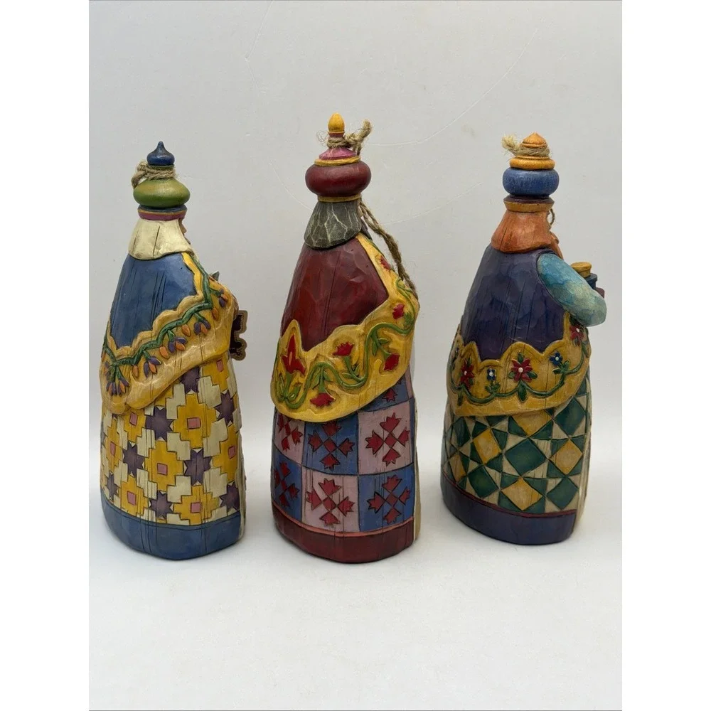 Jim Shore 3 Wisemen Nativity Set Let Every Heart Prepare Him Room NIB 2003